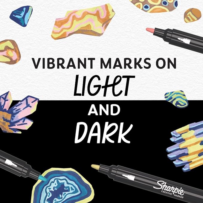 SHARPIE Creative Markers, Earth Tones, Water-Based Acrylic Markers, Bullet Tip, Assorted Colors, 12 Count, Everything The Light Touches Is Your Canvas, In celebration of Disney’s Mufasa: The Lion King