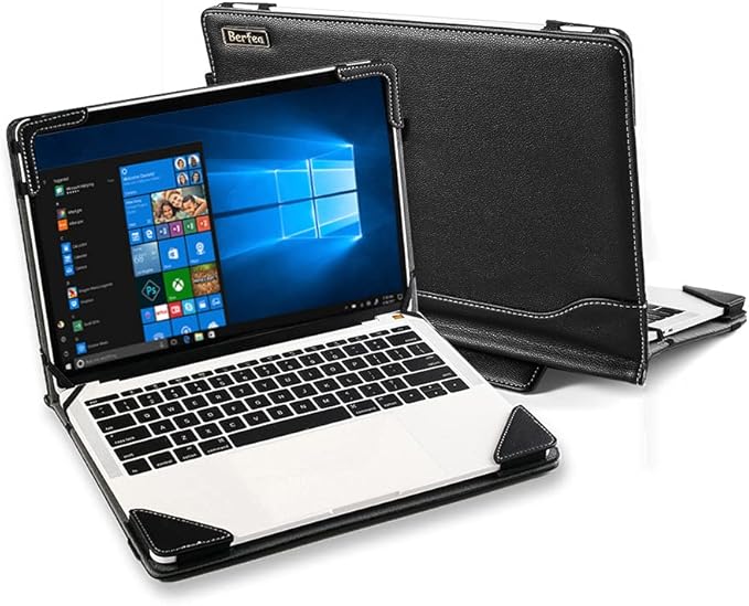 Protective Laptop Case Cover Compatible with Dell Inspiron 16 Plus 7610 7620 7630 7640 16" Notebook Sleeve PU Leather Stand Hard Case Skin Pouch