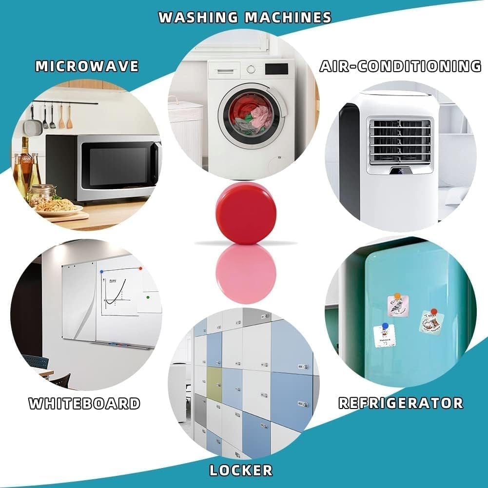 Qualsen Fridge Magnet, 50 Pack Cute Magnets for Whiteboard, Refrigerator, Locker, Office, Classroom, Kitchen (Blue)