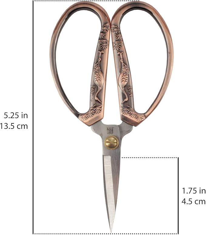 JubileeYarn Crane Motif Small Embroidery Scissors - Copper - 30 Scissors