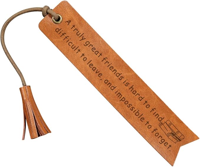 Bookmark for Woman Book Mark for Book Lover Bookworm Wedding Gift Wedding Favor Bookmarks Wedding Reader Gifts (Brown Friendship)