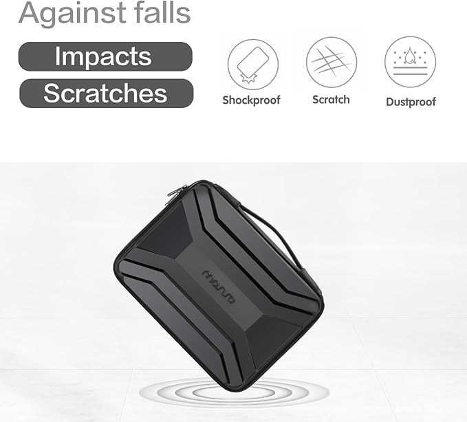 MOSISO 13-13.3 inch Laptop Sleeve with Handle, Waterproof Shockproof Protective Symmetrical Trapezoid EVA Computer Bag Carrying Case Compatible with MacBook Air/Pro 13.3, Dell XPS 13, Black
