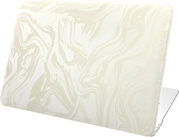 Velvet White Ripple Design for MacBook Pro 14 inch Case 2023 2021 Model A2918 A2992 A2779 A2442 M3 M2 M1 Pro/Max Chip