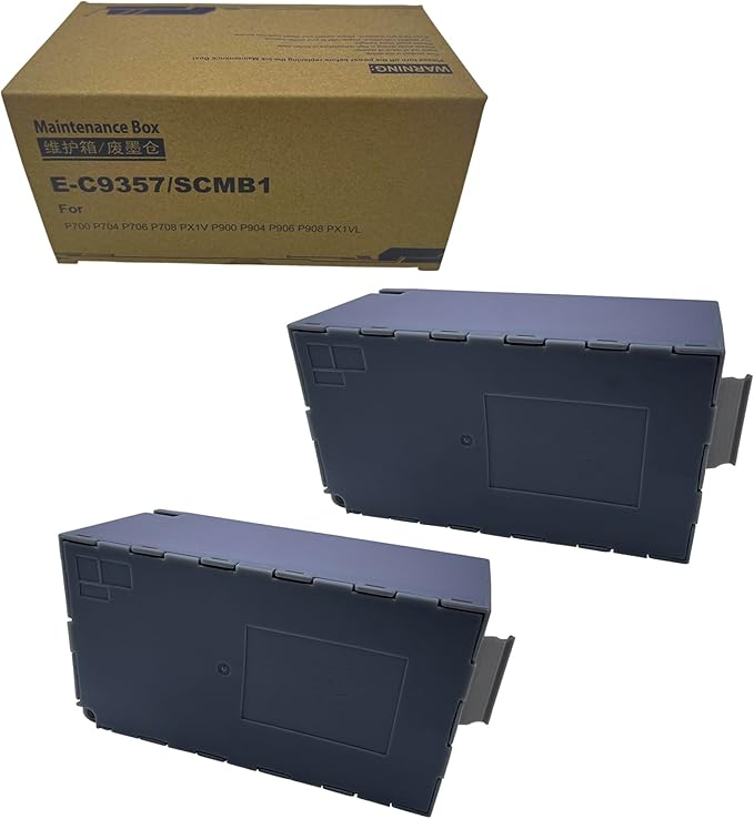 COCADEEX 2 Pieces C9357 Ink Maintenance Cartridge Replacement for Eps C12C935711 Maintenance Tank, Works with Surecolor P700 P704 P706 P708 P900 P904 P906 P908 PX1VL Printer (2)