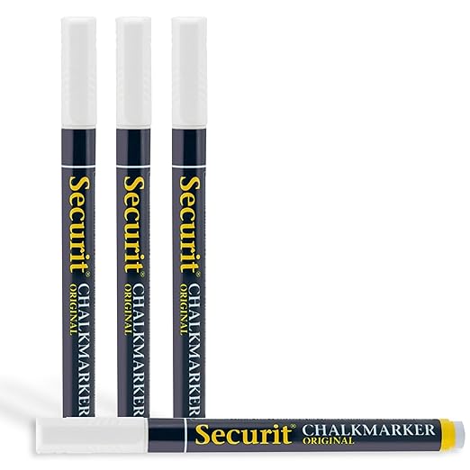 American Metalcraft BLSMA100V4WH Mini Tip Markers, 4-Pack, White