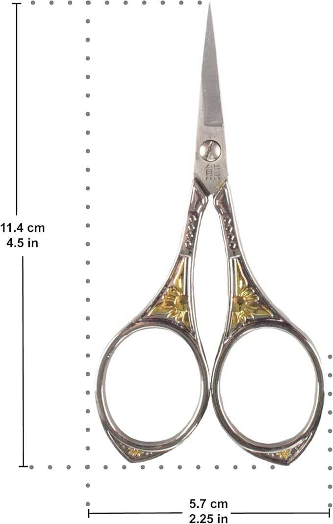 JubileeYarn Sun Motif Embroidery Craft Scissors - Silver - 3 Scissors