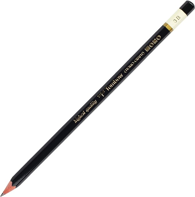 Tombow 51506 MONO Drawing Pencil, 3B, Graphite 12-Pack
