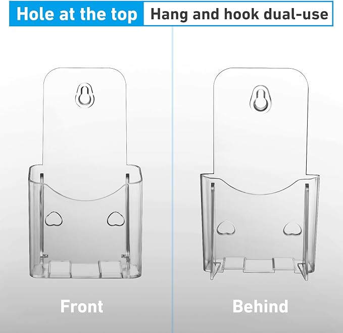 Acrylic Brochure Holder 4x9 Inches Slant Back Design, Clear Display Stand, Plastic Table Stand Sign Holder,Pamphlet Holder Flyer Holder, Acrylic Display Stand, Acrylic Table Signs Plastic