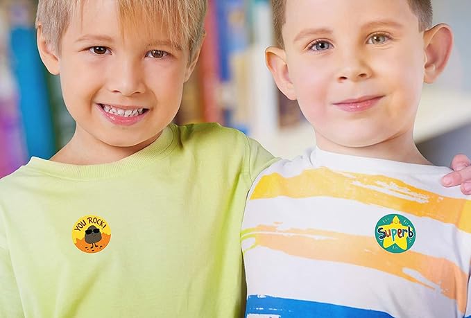 Reward Stickers for Kids by Sweetzer & Orange - 1008 Decals for Kids, 9 Assorted Designs, 1 Inch Incentive Labels - Teacher Supplies for Classroom, Potty Training and Motivational Chart