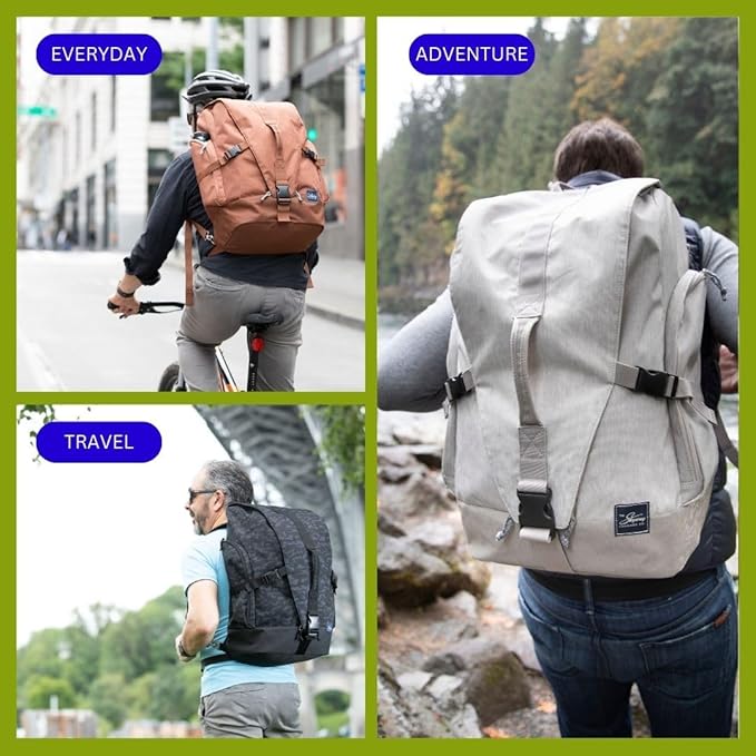 Skyway Luggage Rainier Weekender Backpack, Eco-Friendly, Made of 100% rPET Travel Laptop Bag for Women & Men, Flight Approved Carry On Bag, 43L, Crater Black