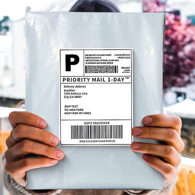 POLYSELLS 100 pcs 14.5x19 Inches White x Silver Poly Mailers Shipping Envelopes, Strong Adhesive Sealing, Waterproof, and Tear-resistant Postal Mailing Bags for Clothing, Books, and Accessories