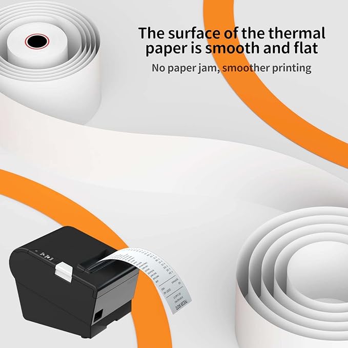 10 Rolls 2 1/4''x 85' Thermal Paper Rolls, POS Receipt Paper, Cash Register Paper, BPA Free