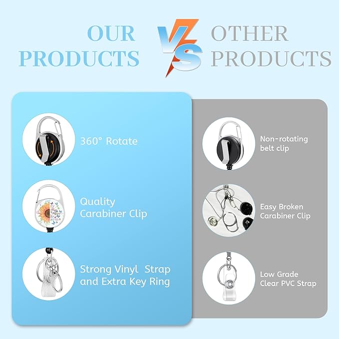 Lanyards for Id Badges, Positive Inspiration Badge Holder with Retractable Reel Clip, Sunflower Be Kind Work Name Tags Keychain Lanyard ID Card Protector for Women Teacher Nurse Office