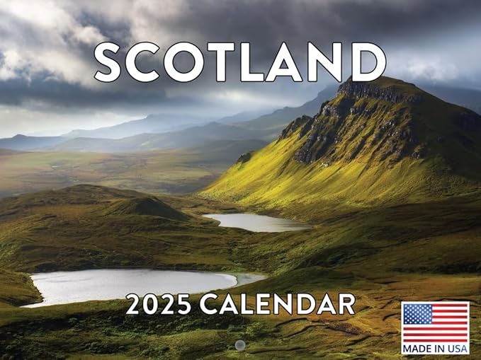 Scotland Calendar 2025 Monthly Wall Calender 12 Month | American Made In The USA
