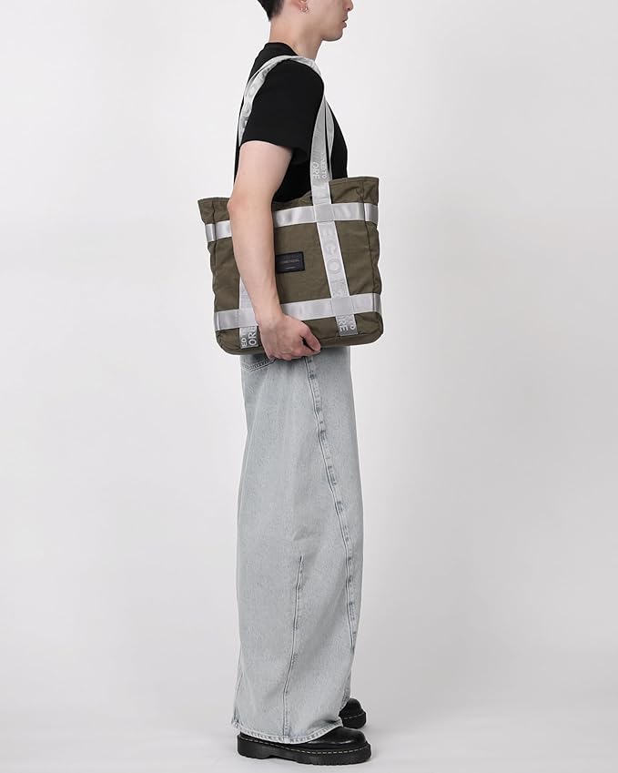 ZIMEGO Unisex Two-Tone Gym Tote Bag - Stylish Everyday Travel Tote with Double Top Handles