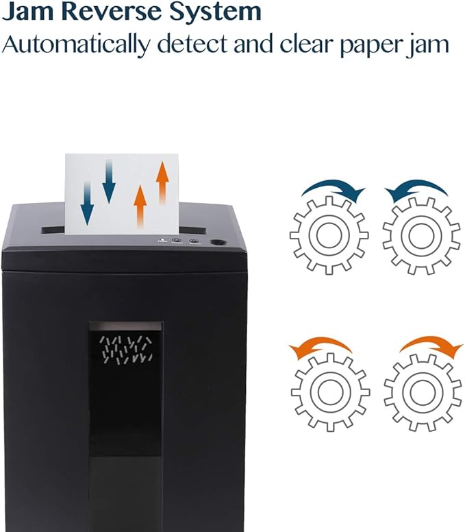 WOLVERINE 18-Sheet Shredders for Home Office Heavy Duty P-4 Security Level Crosscut Paper Shredder Paper/CD/Card Ultra Quiet Paper Shredder for Home with 6 Gallons Pullout Waste Bin SD9113(Black ETL)