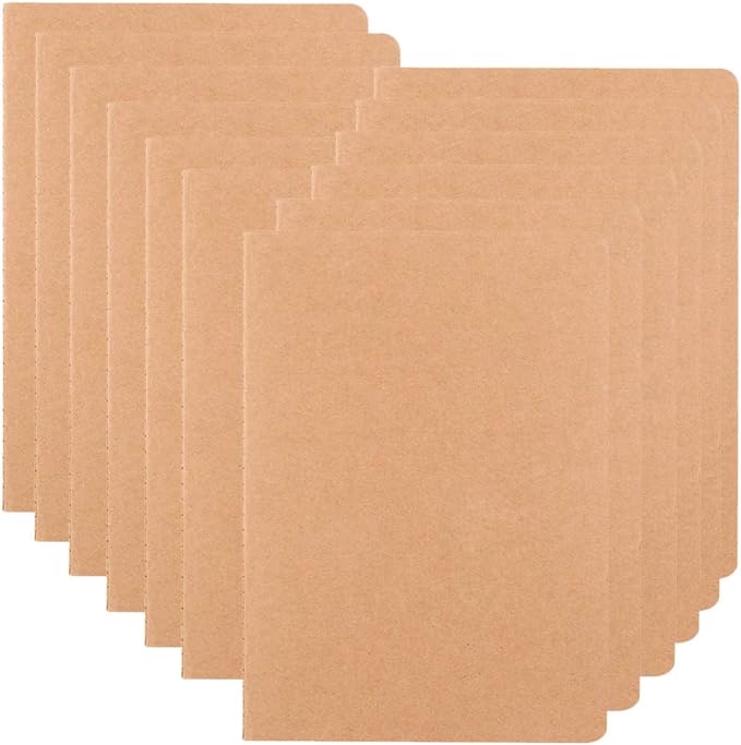 12 Pack Notebook Journals for Travelers, Students and Office, Writing Diary Subject Notebooks Planner with Lined Paper, College Ruled, 60 Pages, 30 Sheets, 8.3x5.5 inch, A5 Size, Travel Journal Set