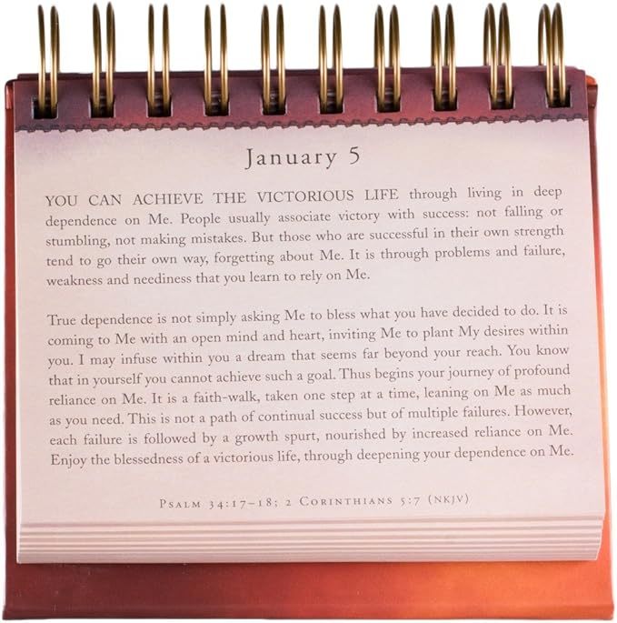 DaySpring - Sarah Young - Jesus Calling: Enjoying Peace in His Presence - An Inspriational DaySpring DayBrightener - Perpetual Calendar (75621)