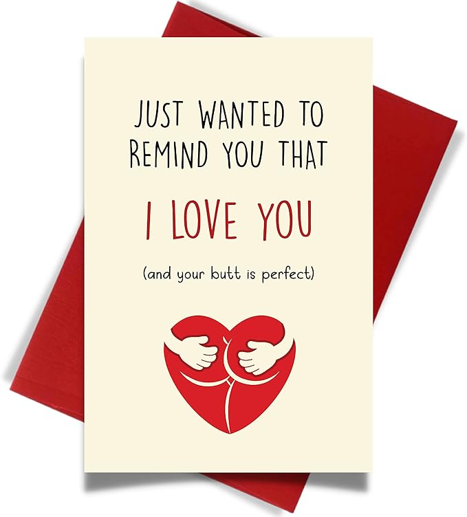 Cheerin Funny Greeting Card with Envelope - Anniversary Card - Hilarious Greeting Card - Birthday Gift for Boyfriend, Girlfriend, Husband, or Wife
