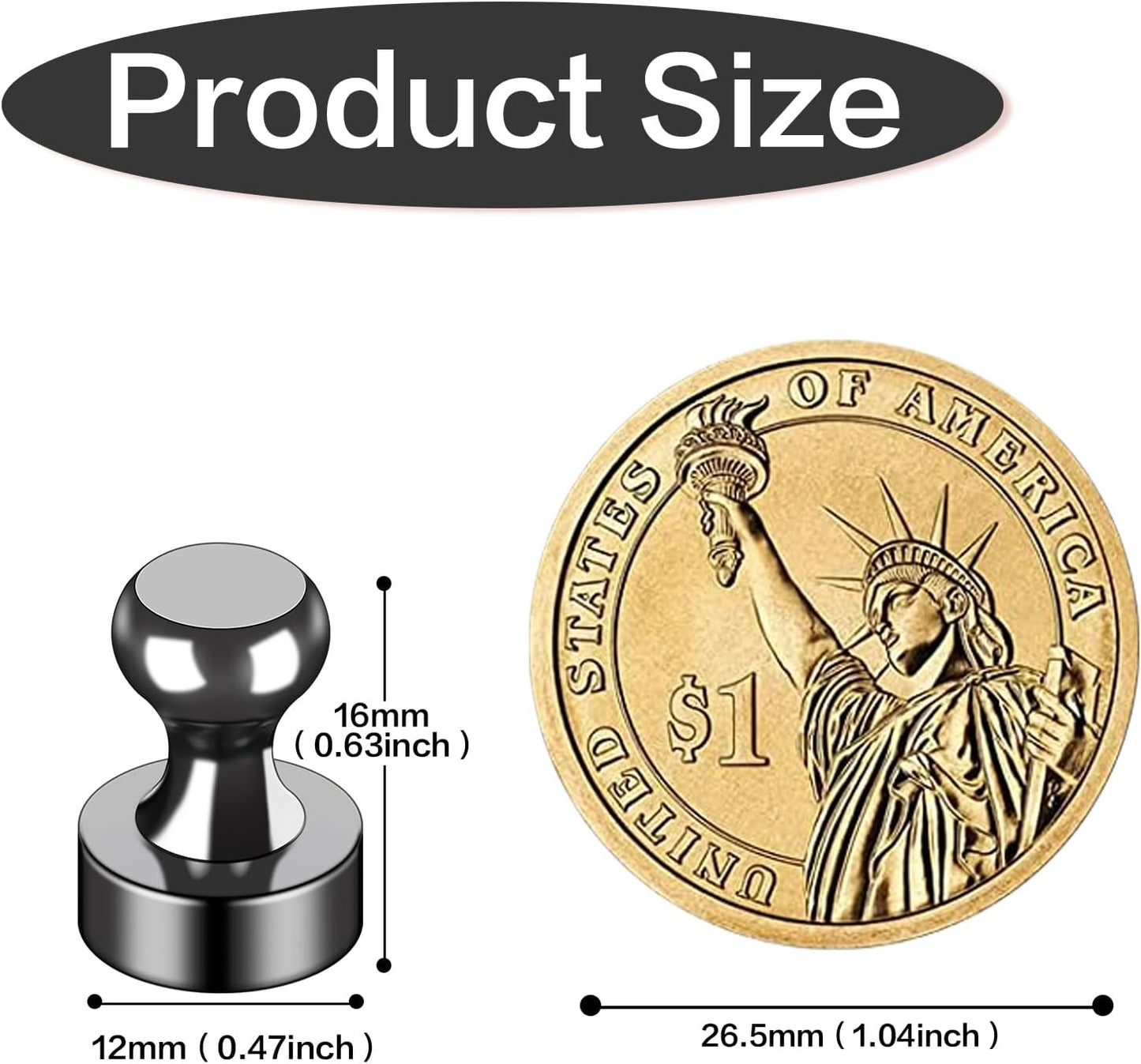 LOVIMAG 30Pcs Fridge Magnets - Small Neodymium Magnets for Whiteboard, Fridge, Kitchen, Office, Classroom, Picture, Locker