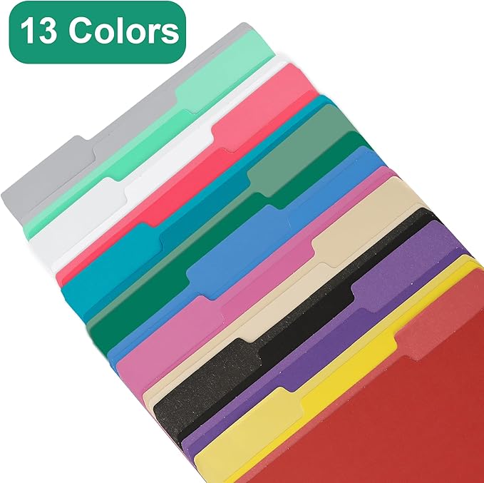 File Folder,1/3 Cut Tab,Beige Letter Size,Great for Organizing and Easy File Storage,18 Per Box