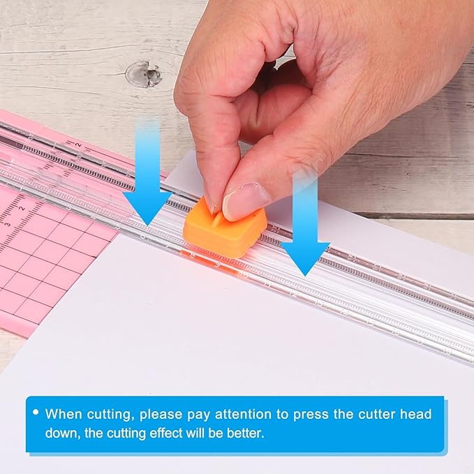 PATIKIL 12 Inch Paper Trimmer, A4 Size Portable Paper Cutter Slicer Scrapbooking Tool with Cutter Head Blade for Craft Paper Photo Cardstock, White