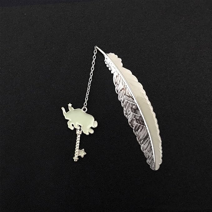 Zodiac Feather Bookmark Gifts for Women Men, Cool Metal Bookmark Glow in The Dark Taurus Bookmark, Luminous Star Sign Constellation Horoscope Bookmark Gifts