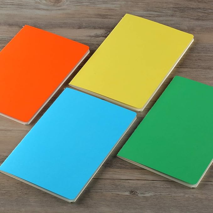 12 PCS Colorful Blank Notebook Journals Bulk, 60 Pages, 5.5 x8.3 inch, A5 Unlined Travel Journal Set for Travelers, Kids, Students and Office, Writing Drawing Sketchbook Diary Subject Notebooks