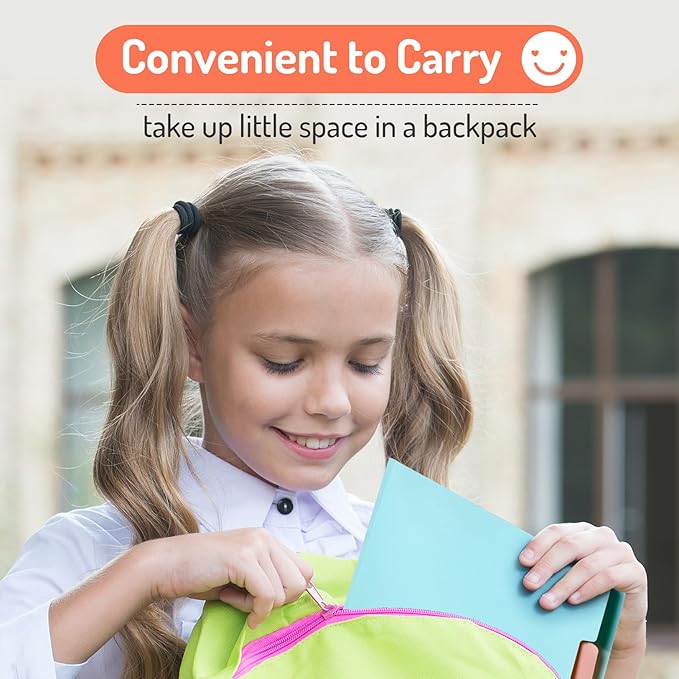 Forvencer Accordion File Organizer, Letter Size, 5 Pocket Expanding File Folder, Cute File Folder with Labels, Portable File Organizer for School Office Supplies, Folders for Documents, Sakura Pink