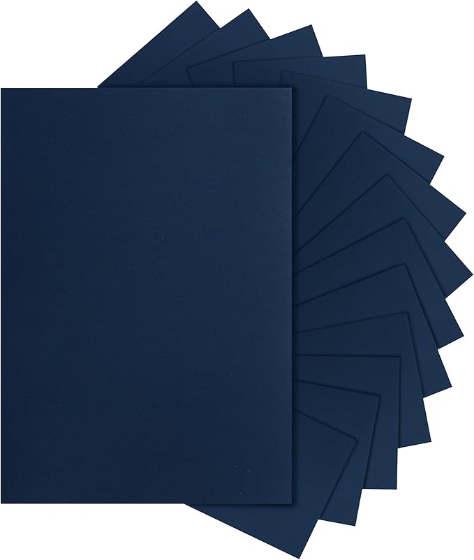 40 Sheets Navy Blue Cardstock 8.5 x 11 Scrapbook Paper, 200gsm/75lb Heavyweight Paper Card Stock for DIY Card Making, Greeting Cards, School Crafts, Wedding Invitations, Thank You Cards