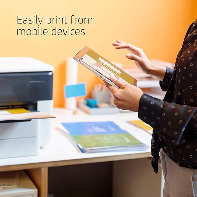 HP OfficeJet Pro 7740 Wide Format All-in-One Color Printer with Wireless Printing, Works with Alexa (G5J38A), White/Black