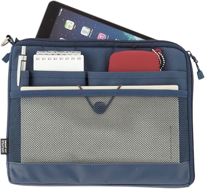 LIHIT LAB Laptop Sleeve, Water & Stain Repellent, Horizontal, 10.2" x 7.9", Black (A7680-24)
