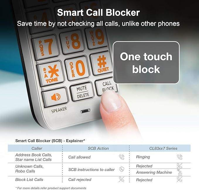 AT&T CL83507 DECT 6.0 5-Handset Cordless Phone for Home with Dual Keypad Base, Answering Machine, Call Blocking, Caller ID Announcer, Intercom and Long Range, Silver/Black