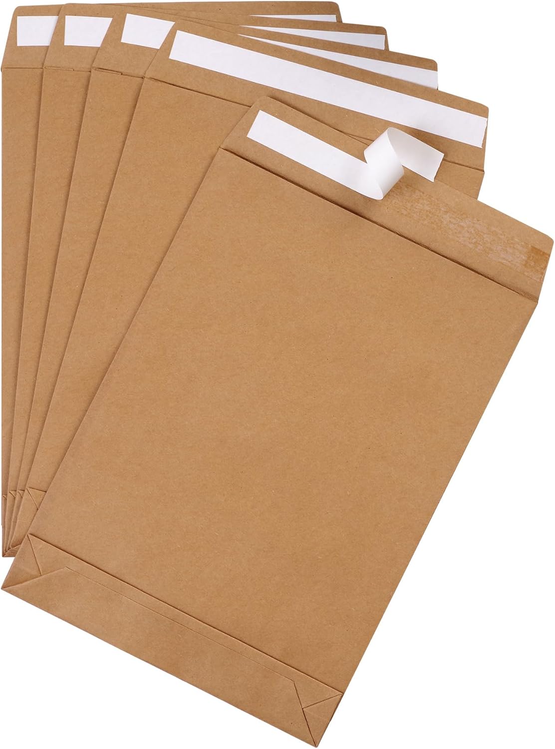9.4" x 13.2" Expandable Envelopes Large Kraft Envelopes Anti Tear Catalog Envelopes Peel and Seal for Home Office Business Storage and Organizing, Photos, Documents (25 PCS)