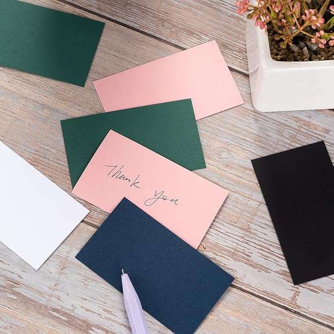 100 Pack Thick Paper Cardstock Blank Heavy Cards Stock for Invitations, Greeting Cards Making, Postcards, Photos, 250GSM Thick Paper (White, 2x3.5 inches)