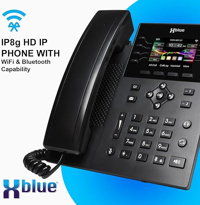 XBLUE X16 Plus VoIP System Bundle with (10) IP8g IP Phones - Including Auto Attendant, Voicemail, Remote Phone Extensions & Call Recording