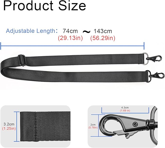 RLSOCO Shoulder Strap for Laptop Shoulder Strap Luggage Duffel Bag -Adjustable Strap Replacement for Briefcase Computer Messenger Bag Drone Camera Case Water bottle