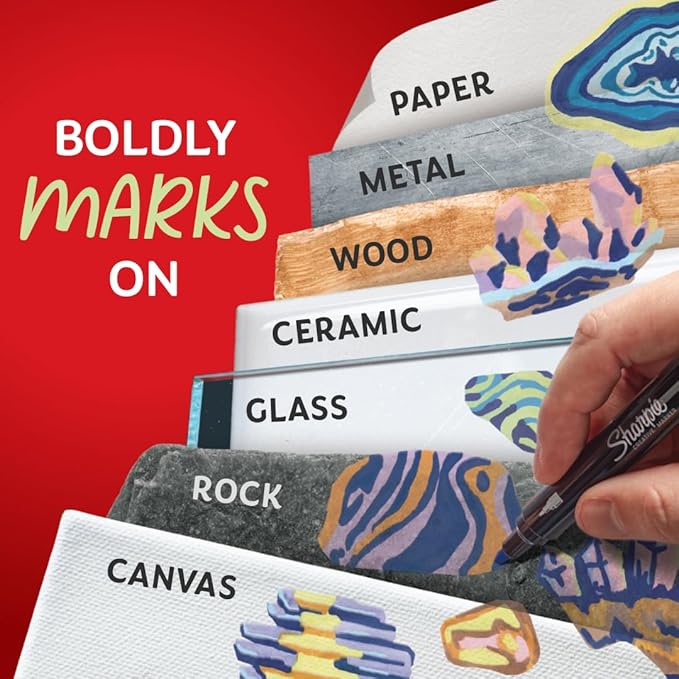 SHARPIE Creative Markers, Earth Tones, Water-Based Acrylic Markers, Bullet Tip, Assorted Colors, 12 Count, Everything The Light Touches Is Your Canvas, In celebration of Disney’s Mufasa: The Lion King