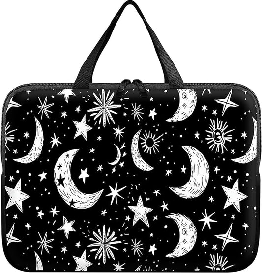 Laptop Sleeve Case Bag 13 inch, Moons Stars Slim Carrying Case Durable Handbag Travel Laptop Bag for 13 inch MacBook Air M3/M2/Pro M2/ 13" iPad Pro/Air M4/M2 2024