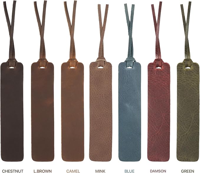 Londo Genuine Leather Handmade Bookmark (Set of 2) (Knotted, Mink)
