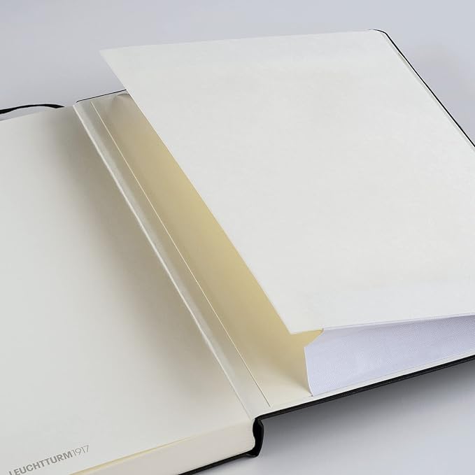 LEUCHTTURM1917 - Notebook Hardcover Pocket A6-187 Numbered Pages for Writing and Journaling (Black, Dotted)