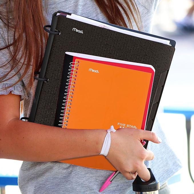 Five Star Spiral Notebook, 2 Subject, College Ruled, 9 1/2" x 6" 80 Sheets, Sedona Orange (840029CD1-ECM)