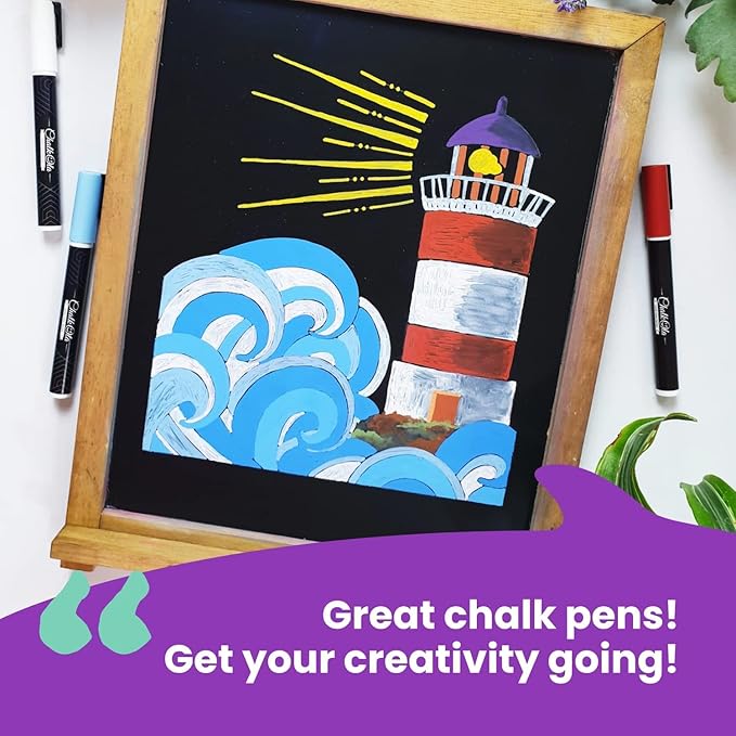 Fine Tip Chalkboard Chalk Markers (8 Pack 3mm) Classic Earth Color Ink - Erasable Dry Erase Marker Pens for Blackboards, Bistro, Window | 3mm Reversible Bullet & Chisel Point