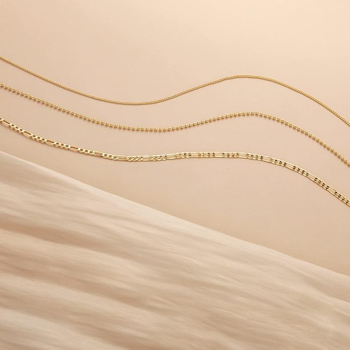 Herringbone Necklace for Women,Dainty Gold Necklace,14k Gold Plated Snake,Gold Chain Choker Necklaces,Simple Gold Layered Necklaces,Gold Jewelry Gift for Women