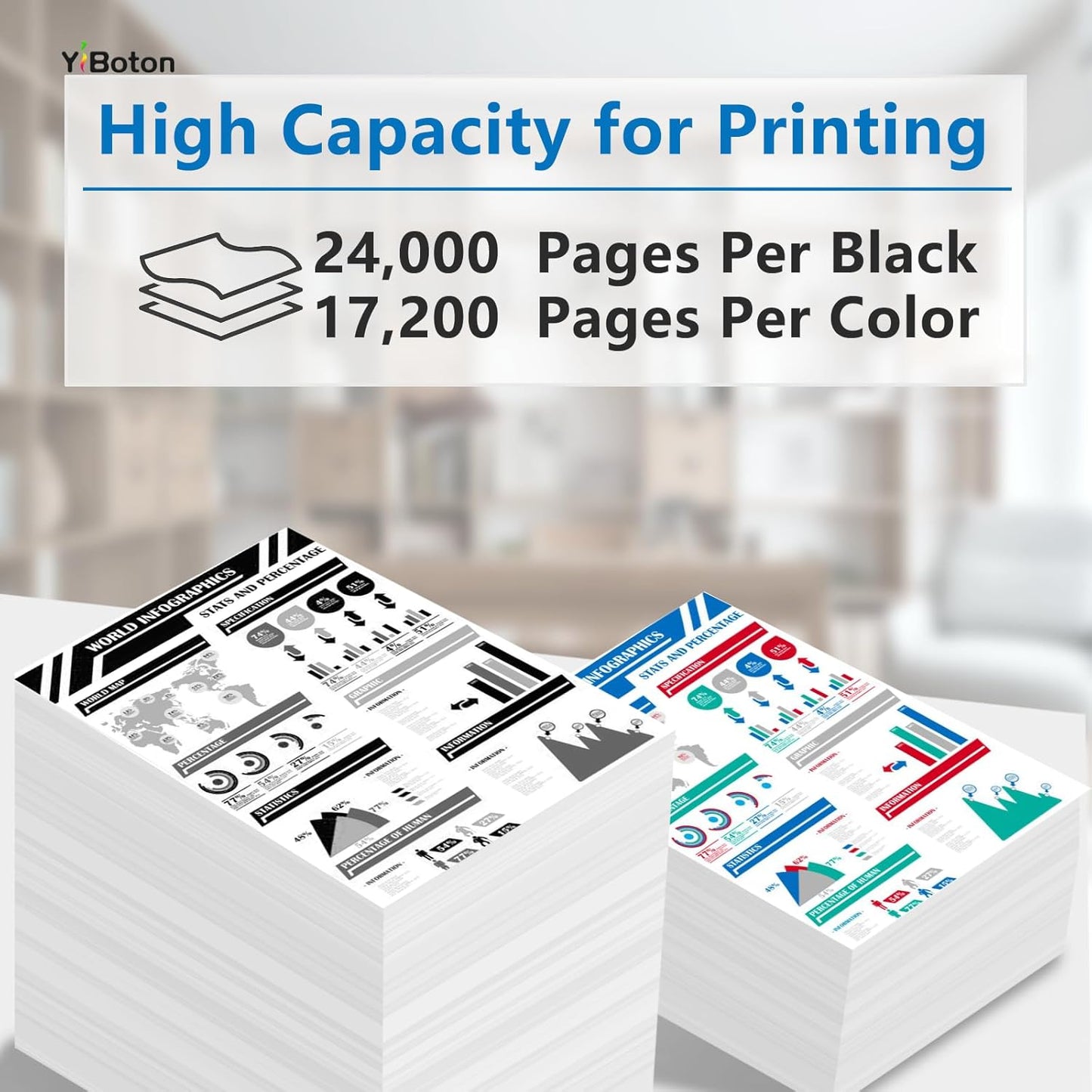 High Yield Phaser 7800 106R01569 106R01566 106R01567 106R01568 Toner Cartridge Set Replacement for Xerox Phaser 7800 7800DN 7800DX 7800GX Printer.4-Pack Black Cyan Magenta Yellow