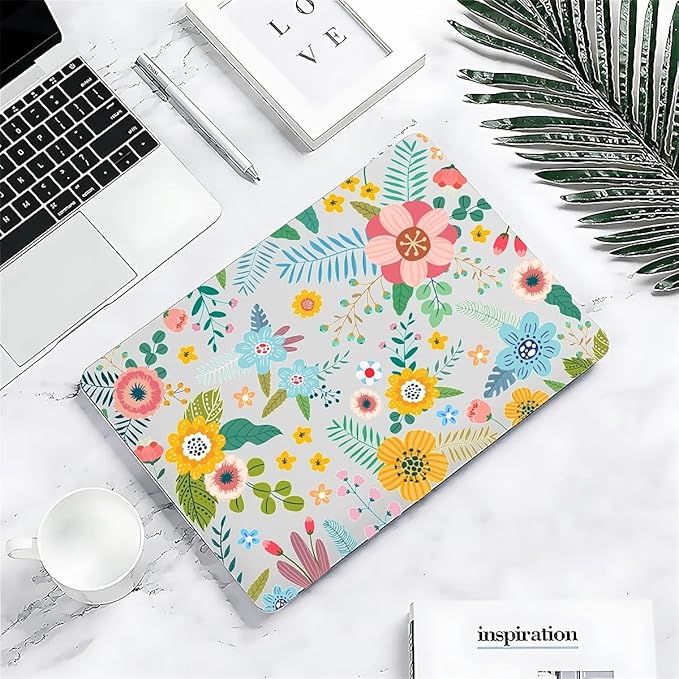 Compatible with MacBook Pro 13.3 Inch Case 2024 2023 2022-2016 Release Model M1 M2 A1706/A1708/A1989/A2159/A2289/A2251/A2338, Abstract Flower Hard Plastic Shell Cover Case