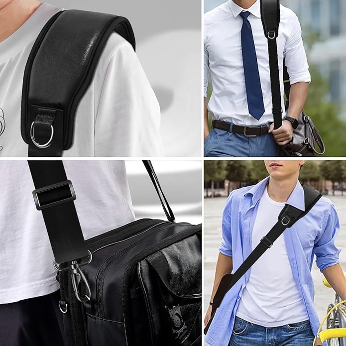 ZINZ 77 inch Bag Shoulder Strap with Ultra Cushion Breathable Pad, Durable Strap with Double Adjustable Buckles for Bags