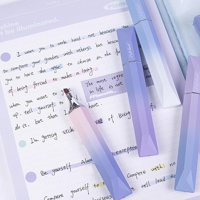 COLNK Pastel Highlighter Set, 6 pcs Aesthetic Highlighters Assorted Colors,Chisel Tip, Cute Highlighter Color Pens for Color Coding,No Bleed,Pastel Ink B