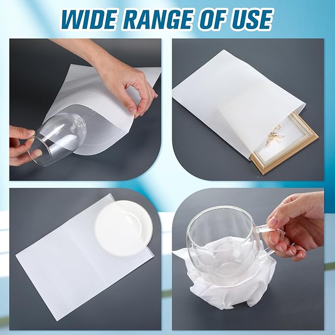 100 Pack Foam Pouches for Packing Supplies Cushion Foam Pouch for Dishes Chinaware Glasses Moving Fragile Items Wrapping and Transportation Storage (5 Sizes)