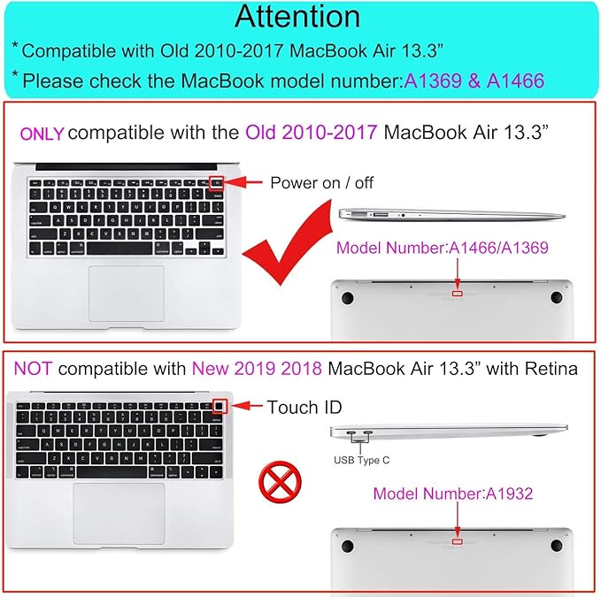 Case Compatible with MacBook MacBook Air 13 inch, Hard Protective Shell with Keyboard Cover ( A1369 A1466, 2010-2017 Release) - Palm Tree Against Blue Sky